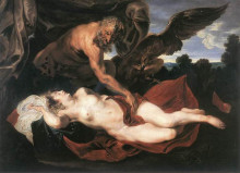 Копия картины "юпитер и антиопа" художника "ван дейк антонис"