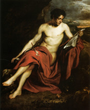 Копия картины "иоанн креститель в пустыне" художника "ван дейк антонис"