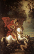 Копия картины "св. георгий и змей" художника "ван дейк антонис"
