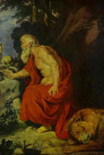 Копия картины "св. иероним" художника "ван дейк антонис"