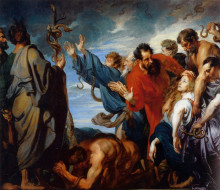 Картина "моисей и медный змей" художника "ван дейк антонис"