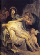 Репродукция картины "оплакивание христа" художника "ван дейк антонис"