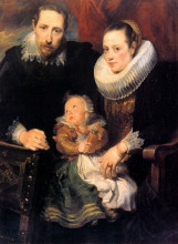 Репродукция картины "семейный портрет" художника "ван дейк антонис"