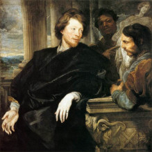 Репродукция картины "джордж гейдж с двумя мужчинами" художника "ван дейк антонис"