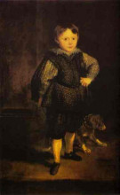 Репродукция картины "портрет филиппо каттанео, сына маркизы елены гримальди" художника "ван дейк антонис"