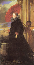 Репродукция картины "портрет маркизы елены гримальди, жены маркиза николя каттанео" художника "ван дейк антонис"