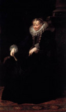 Репродукция картины "жена генуэзского аристократа" художника "ван дейк антонис"