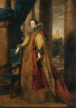 Репродукция картины "портрет генуэзской дворянки" художника "ван дейк антонис"