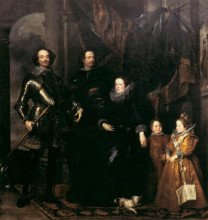 Репродукция картины "семья ломмелини" художника "ван дейк антонис"