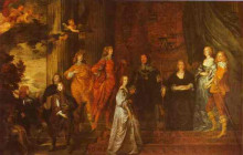 Репродукция картины "филипп, 4-й граф пембрук и его семья" художника "ван дейк антонис"