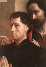 Копия картины "portrait of a man of prayer with st. john the baptist" художника "ван дер гус хуго"