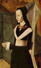Репродукция картины "portinari triptych (detail)" художника "ван дер гус хуго"