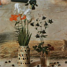 Картина "flower (detail from the central panel of the portinari altarpiece)" художника "ван дер гус хуго"