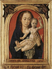 Репродукция картины "mary with child" художника "ван дер гус хуго"