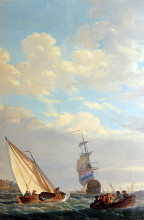 Картина "sailing of the dordrecht" художника "ван стрий абрахам"