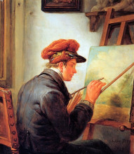 Репродукция картины "the artist&#39;s son" художника "ван стрий абрахам"