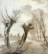 Репродукция картины "landscape in winter" художника "ван стрий якоб"