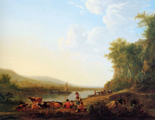 Картина "mountainous riverlandscape" художника "ван стрий якоб"