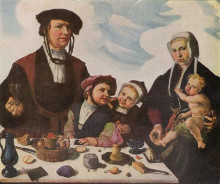 Копия картины "pieter jan foppeszoon and his family" художника "ван хемскерк мартен"