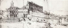 Картина "rome, old saint peter&#39;s basilica and the vatican palace" художника "ван хемскерк мартен"
