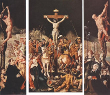 Репродукция картины "crucifixion (triptych)" художника "ван хемскерк мартен"