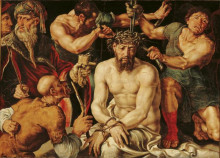 Репродукция картины "christ crowned with thorns" художника "ван хемскерк мартен"