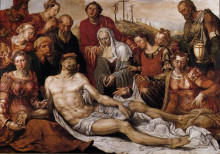 Копия картины "lamentation on the dead christ" художника "ван хемскерк мартен"