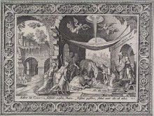 Картина "the adoration of the shepherds" художника "ван хемскерк мартен"