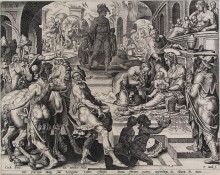 Копия картины "the adoration of the magi" художника "ван хемскерк мартен"
