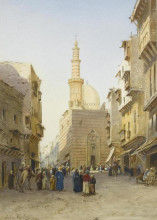 Картина "street scene, cairo" художника "варли ii джон"