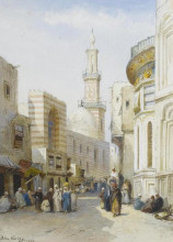 Копия картины "street scene, cairo" художника "варли ii джон"