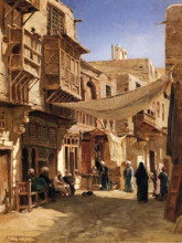 Копия картины "street in boulaq near cairo" художника "варли ii джон"