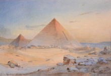 Репродукция картины "the pyramids" художника "варли ii джон"