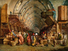 Репродукция картины "a bazaar" художника "варли ii джон"