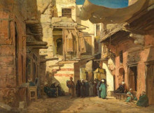 Репродукция картины "a street in the hassonayn quarter, cairo" художника "варли ii джон"