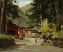 Копия картины "entrance to the mausoleum of jyemiten, nikko, japan" художника "варли ii джон"