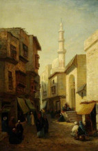 Картина "mosque near the bab al-nasr, cairo" художника "варли ii джон"