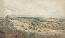 Картина "view of bodenham and the malvern hills, herefordshire" художника "варли джон"
