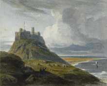 Копия картины "holy island castle" художника "варли джон"