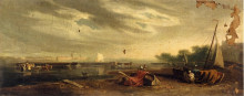 Картина "a river landscape on the thames" художника "варли джон"