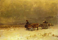 Копия картины "зима в крыму" художника "васильев фёдор"