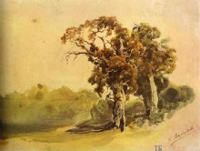 Репродукция картины "oaks" художника "васильев фёдор"