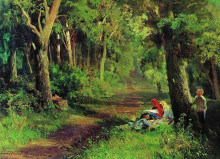 Репродукция картины "дорога в лесу" художника "васильев фёдор"