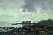 Репродукция картины "the shore. cloudy day" художника "васильев фёдор"