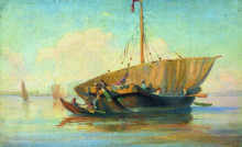 Репродукция картины "лодка" художника "васильев фёдор"