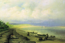 Картина "берег волги после грозы" художника "васильев фёдор"