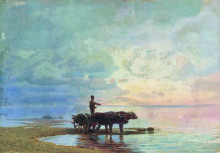 Репродукция картины "на берегу моря" художника "васильев фёдор"