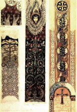 Репродукция картины "sketches of ornaments painted vladimir cathedral" художника "васнецов виктор"