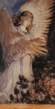 Копия картины "angel with a lamp" художника "васнецов виктор"