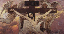 Репродукция картины "crucified christ" художника "васнецов виктор"